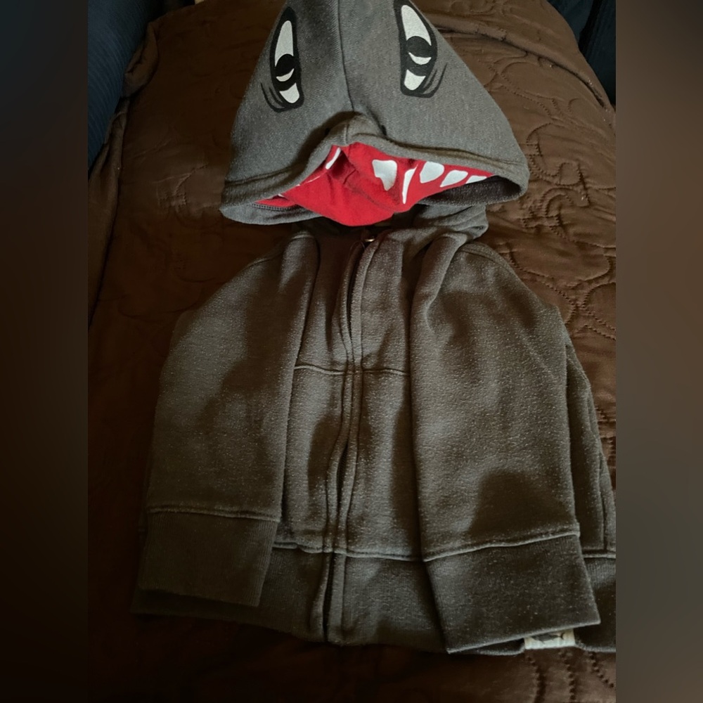 5/10$ baby Gap animal sweater zip up with hood boys 2T